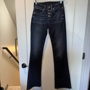 Silver‎ Jeans Suki Bootcut Dark Wash Button Fly Mid-Rise 25x33